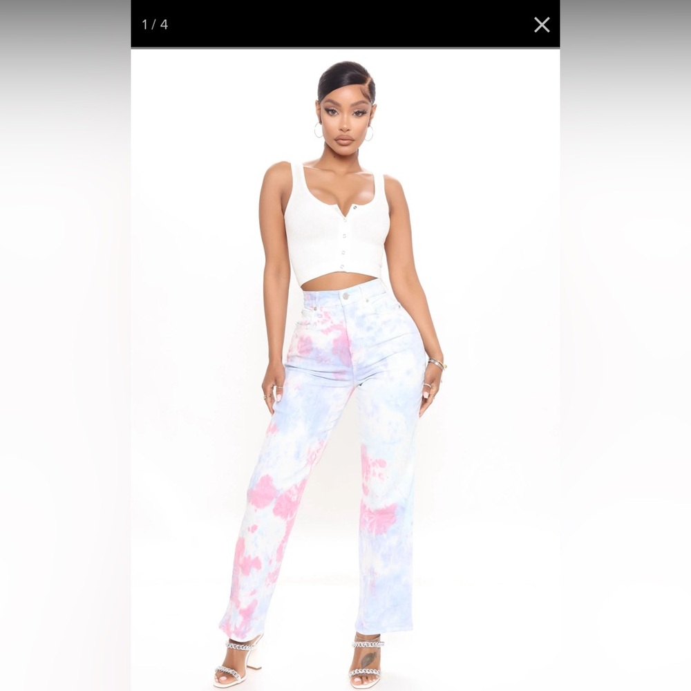 Tye dyed Straight Leg Jeans